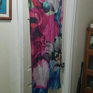 Rich color scarf, silk and cotton